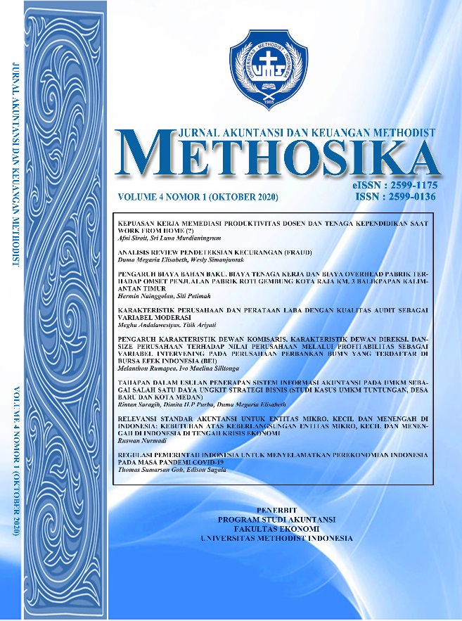 					View Vol. 4 No. 1 (2020): METHOSIKA: Jurnal Akuntansi dan Keuangan Methodist
				