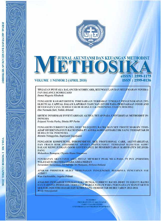 					View Vol. 1 No. 2 (2018): METHOSIKA: Jurnal Akuntansi dan Keuangan Methodist
				