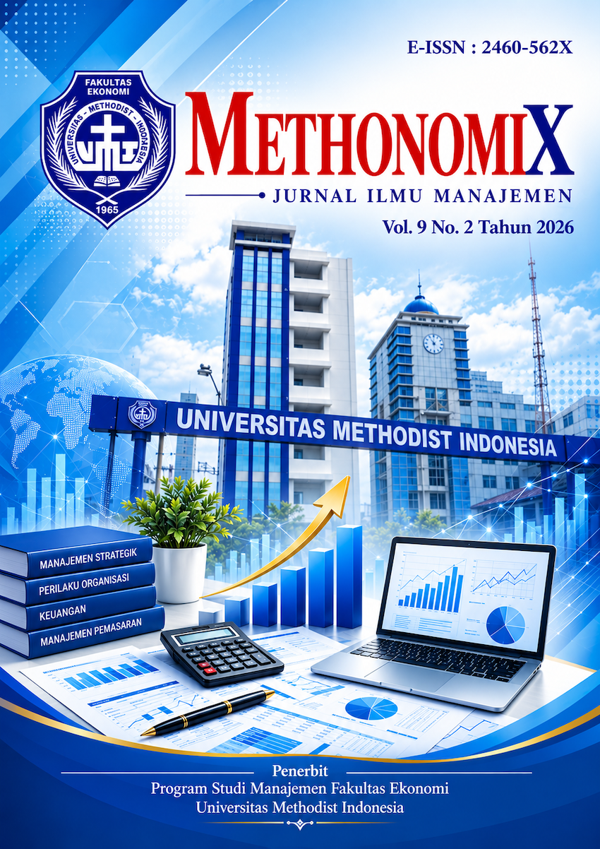 					View Vol. 9 No. 2 (2026): Jurnal Ilmu Manajemen METHONOMIX
				